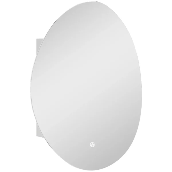 LED Bathroom Cabinet, Anti-Fog, 3-Color Dimmable Lighting, White, Wall Mounted