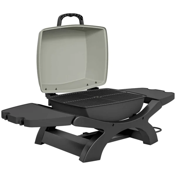 Outsunny 2300W Portable Tabletop Electric Barbecue with Side Shelves, Black.