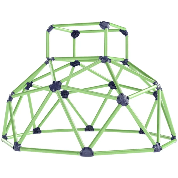 Children's Climbing Game Dome with Beveled Edges, in PP, 182.5x182.5x119 cm, Green and Purple