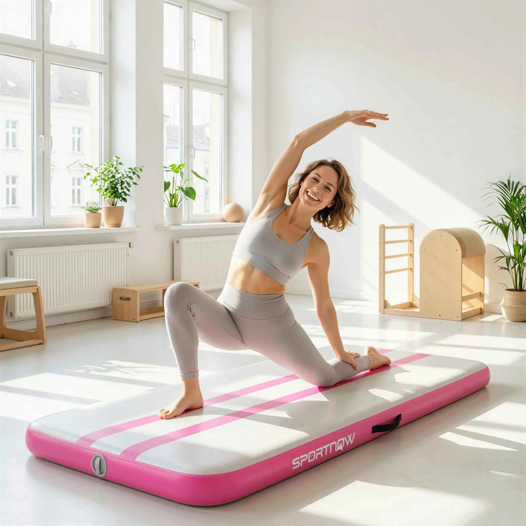 Inflatable Gymnastics Mat 2.05m with Electric Pump and Carry Bag - Image 2