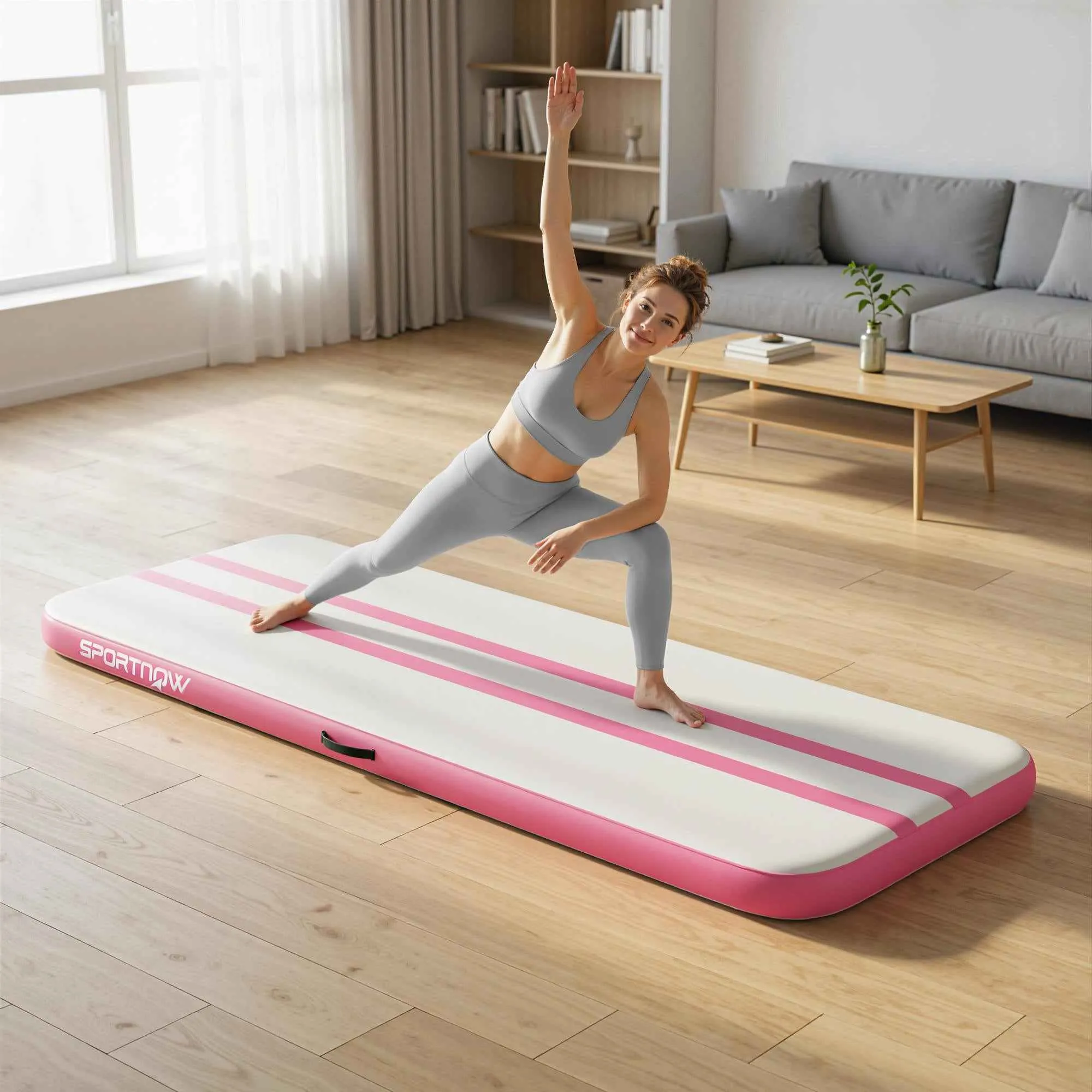 SPORTNOW Inflatable Gymnastics Mat, 3.05m with Electric Pump and Bag - Image 2