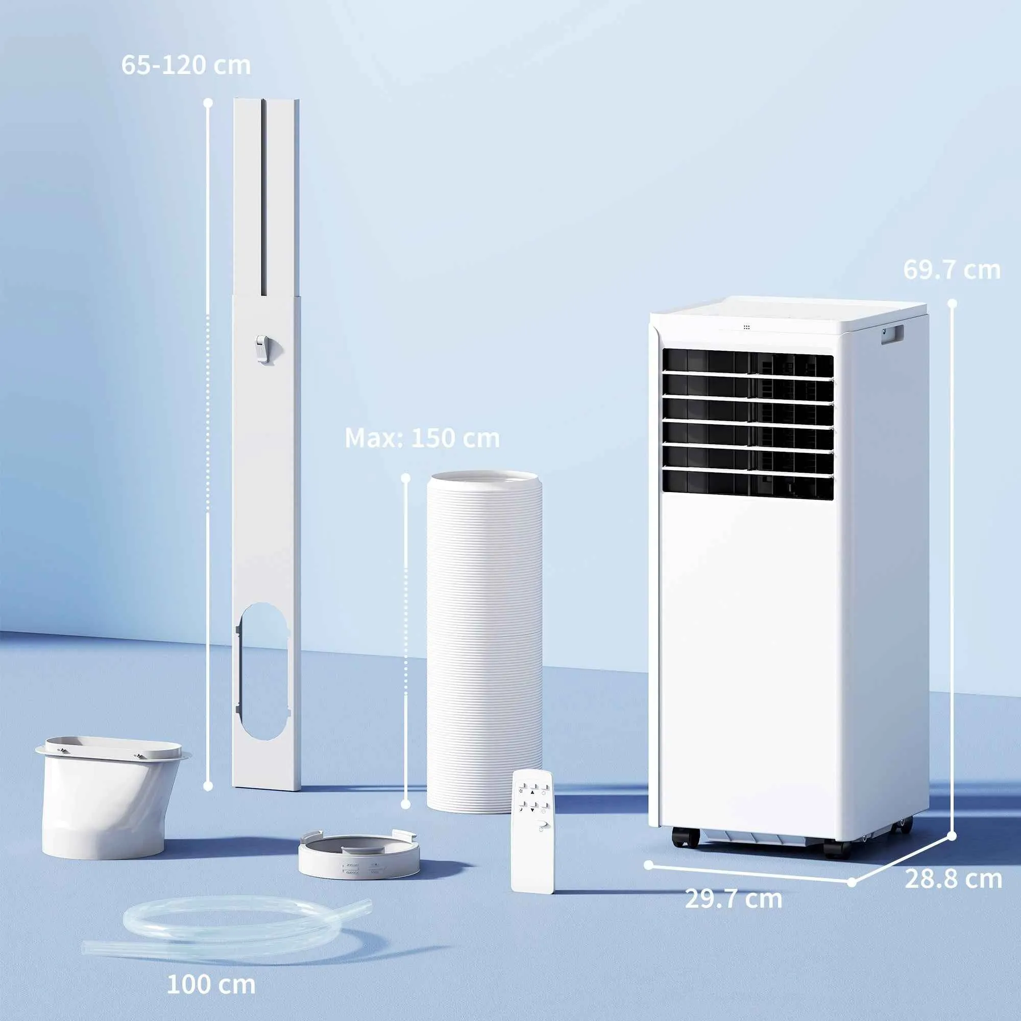 5000 BTU Portable AC, 4-in-1 Unit: Cooling, Dehumidifying, Fan, Sleep Mode - Image 3
