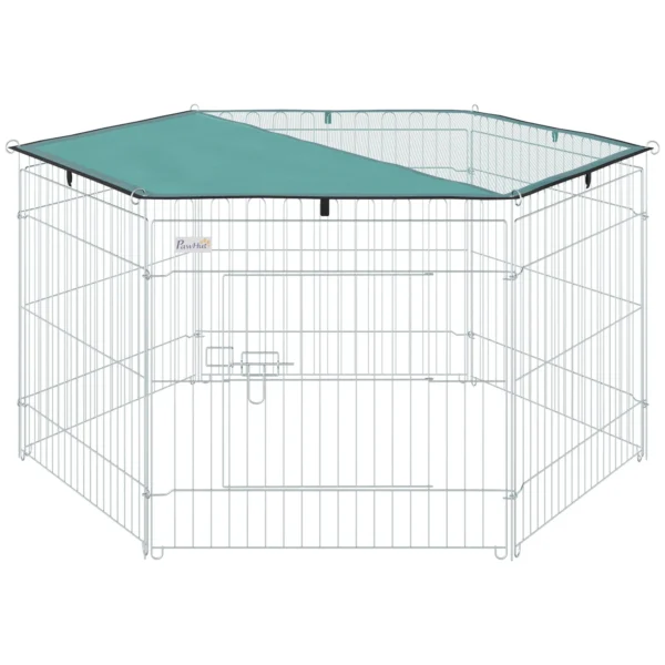 Folding Wire Playpen for Dogs and Puppies Ø120x60 cm with Waterproof Polyester Cover