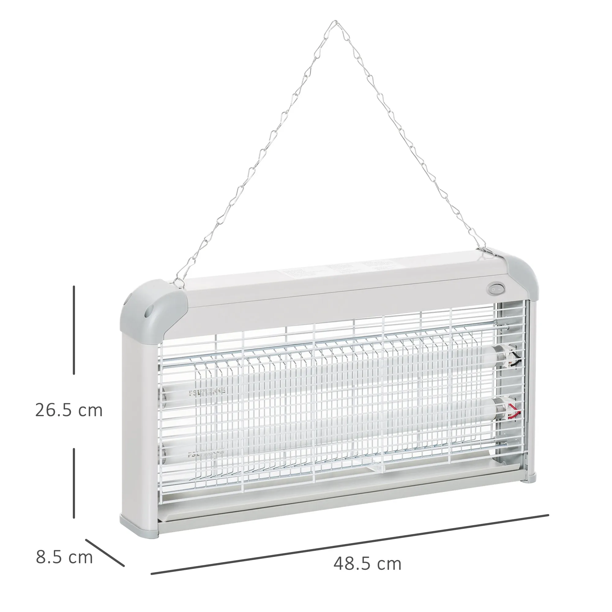 Outdoor and Indoor Electric Insect Killer with UV Mosquito Lamp for 60m², 30W Electric Mosquito Killer Grey - Image 3