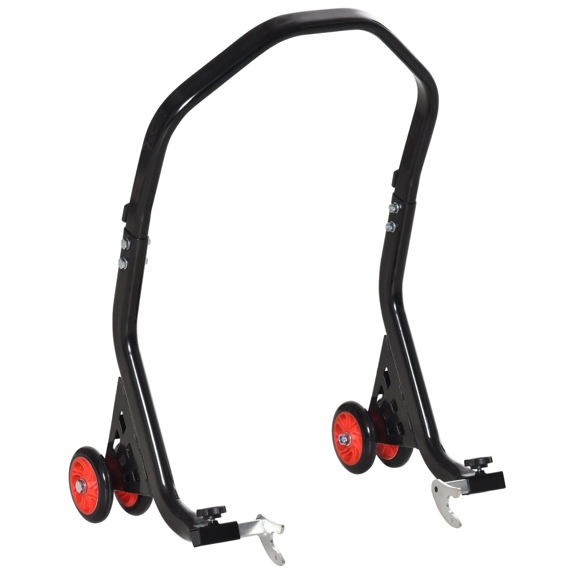 Universal Adjustable Rear Motorcycle Lift Stand Motorcycle Stand for Sports Bikes Up to 200kg Black