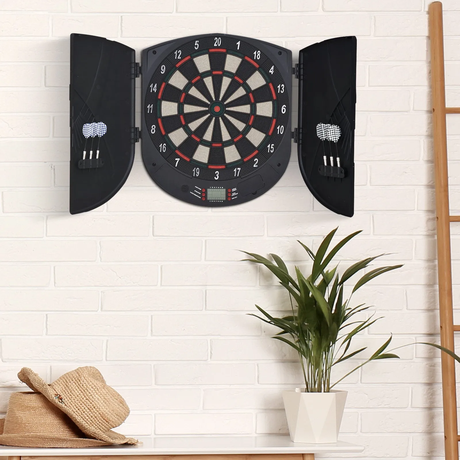 8 Player Electronic Dartboard with 6 Darts, LCD Screen, 2 Doors and 26 Game Modes - Image 2