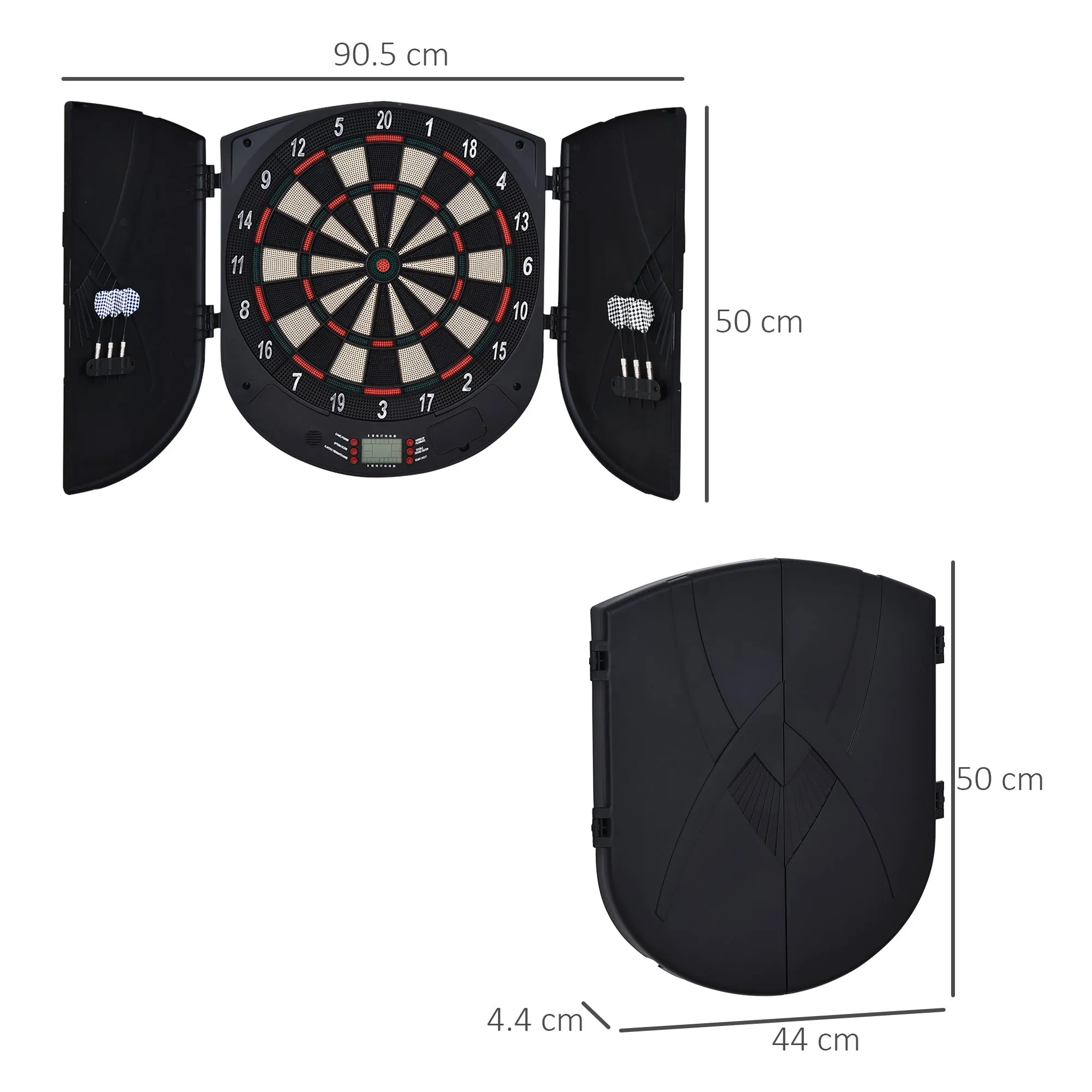 8 Player Electronic Dartboard with 6 Darts, LCD Screen, 2 Doors and 26 Game Modes - Image 3