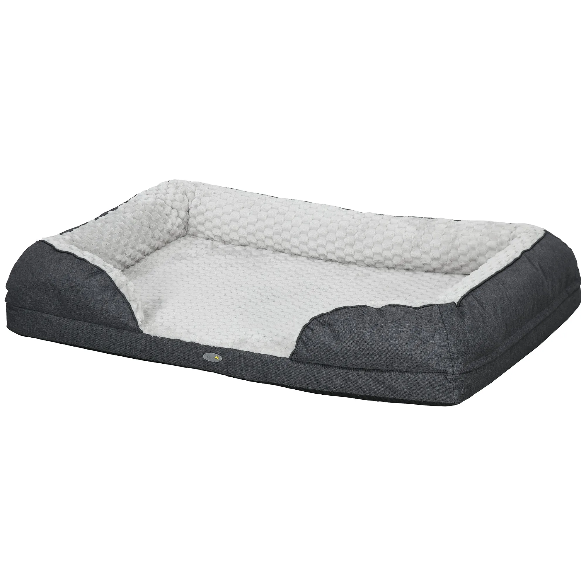Large Dog Bed with Removable and Washable Cushion, 120 x 80 x 22 cm, Charcoal Grey - Image 2