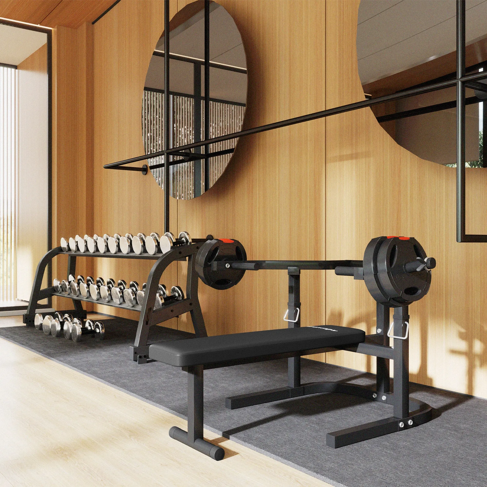 Adjustable Height Steel Chest Machine, 150x150x60-85 cm, Black - Image 2