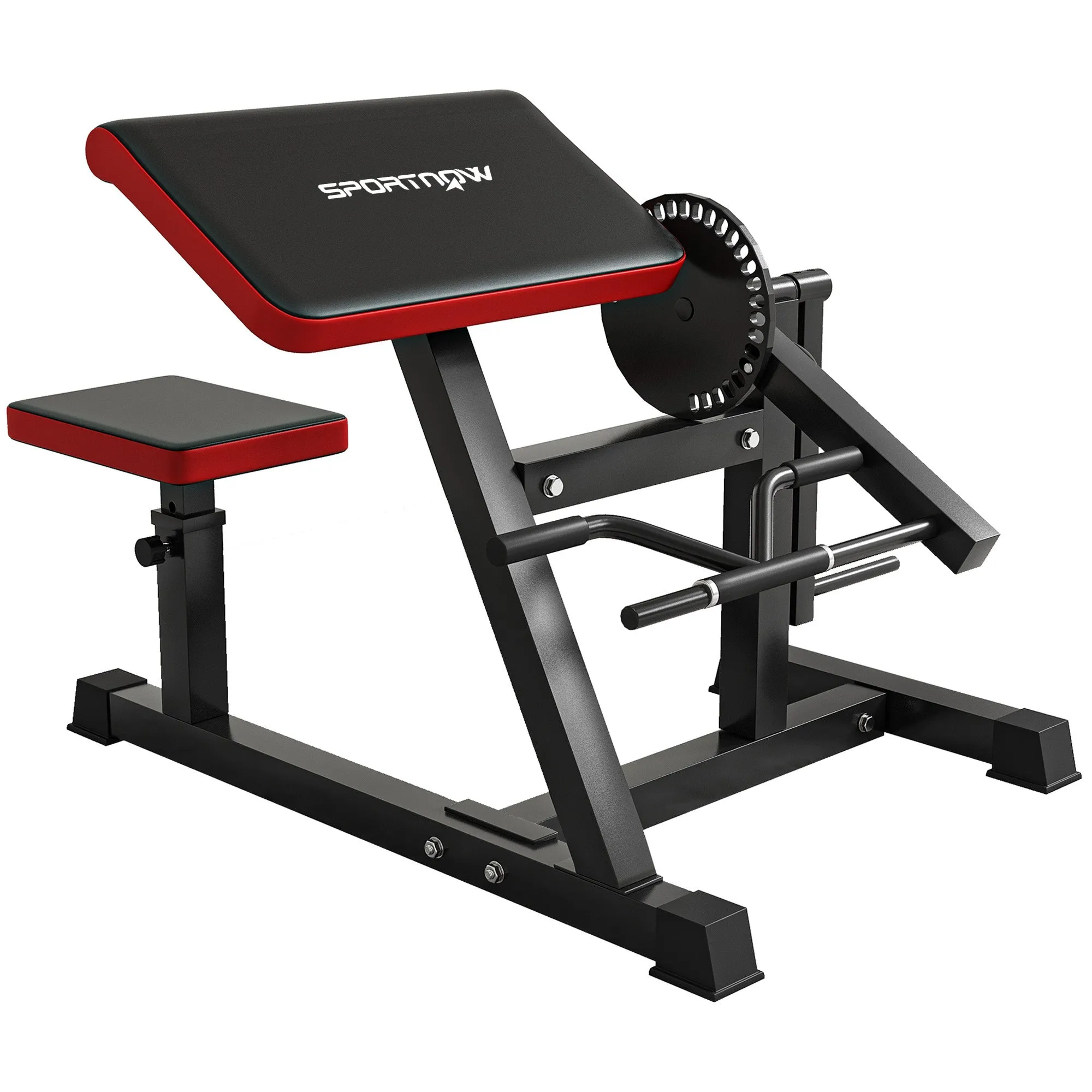 2-in-1 Roman Bench for Curls and Triceps with 5-Level Seat and 25 Adjustments, Black