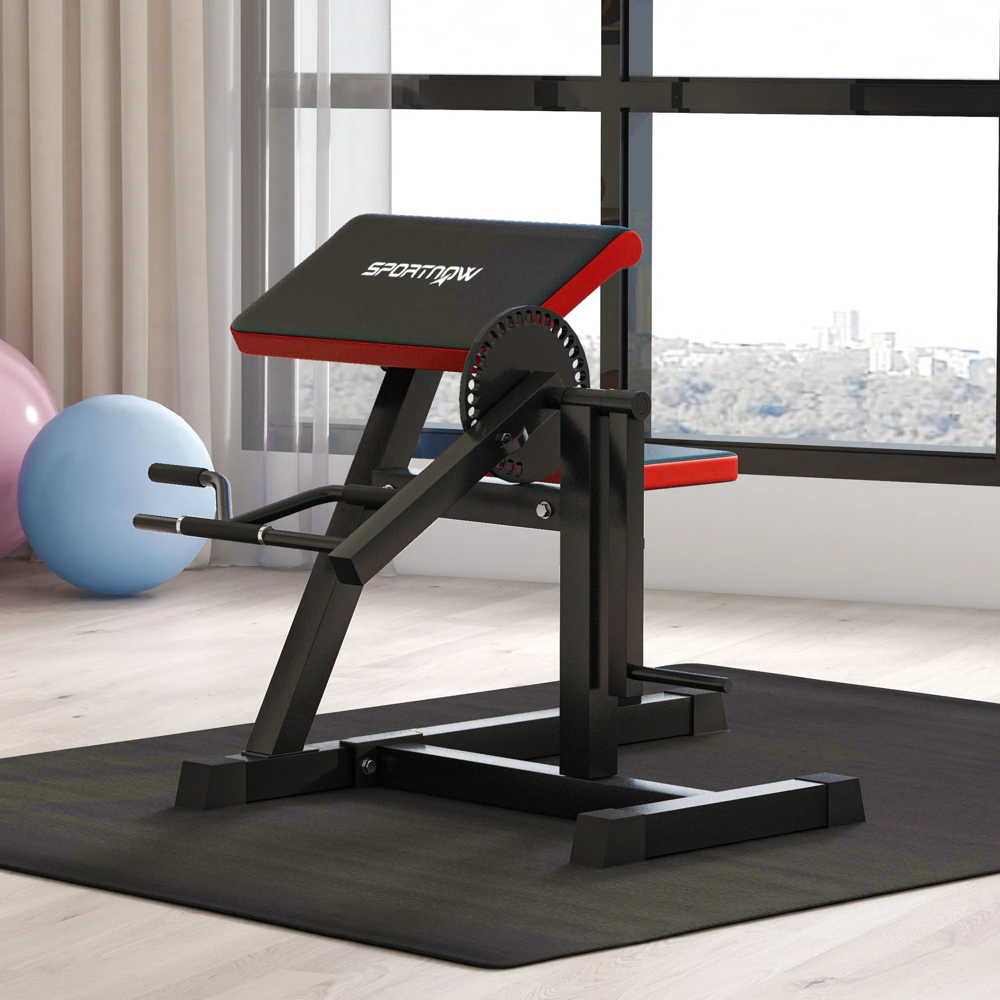 2-in-1 Roman Bench for Curls and Triceps with 5-Level Seat and 25 Adjustments, Black - Image 2