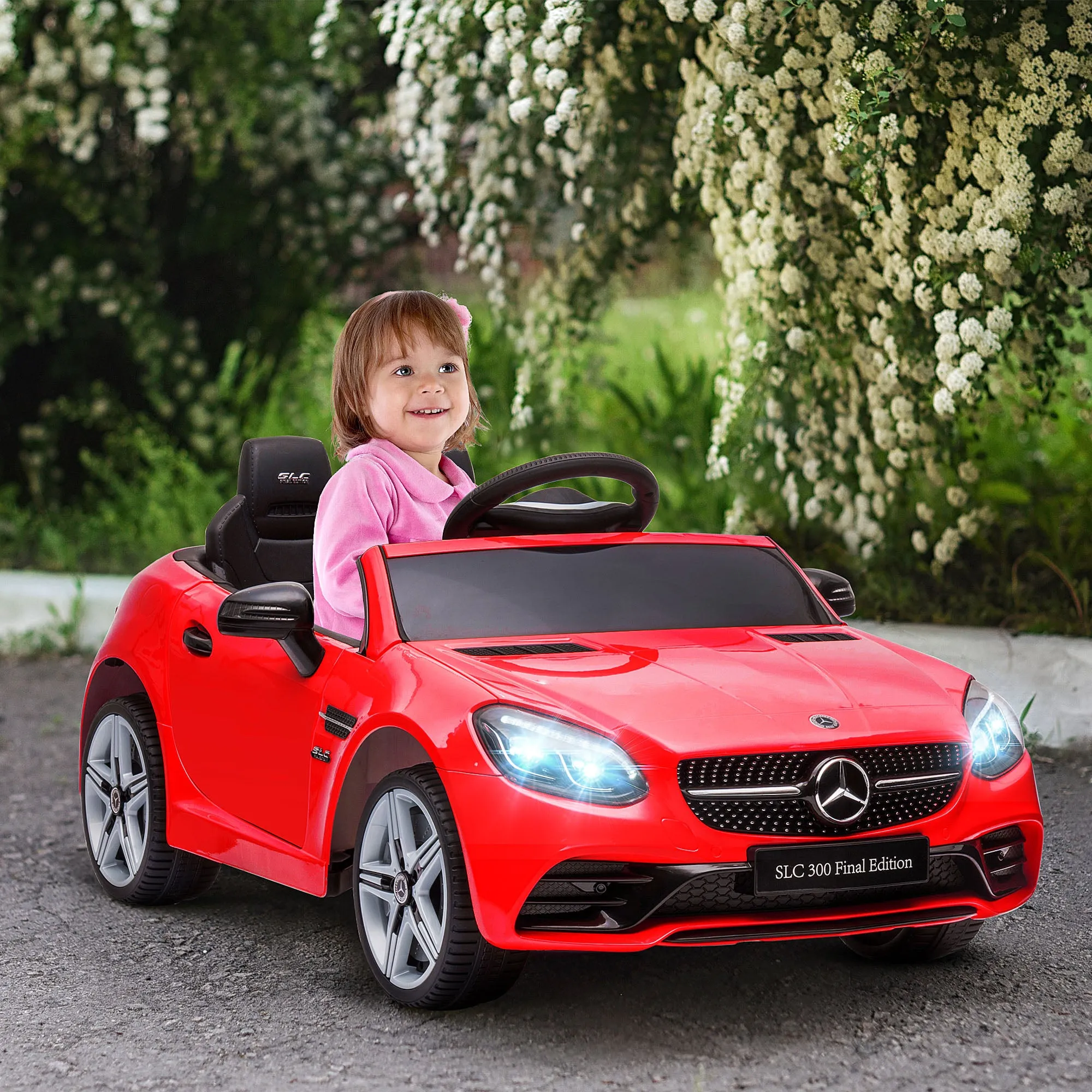 Electric Car for Children Licensed Mercedes SLC 300 with Remote Control, in PP and Metal, 107x62.5x44 cm, Red - Image 2