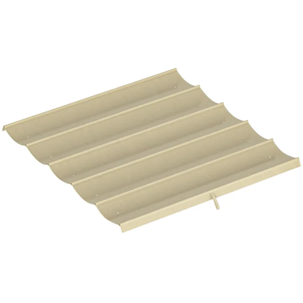 Outsunny Gazebo Pergola Roof with 10 Drainage Holes in Polyester, 250x255 cm, for 3x3m Pergola, Beige