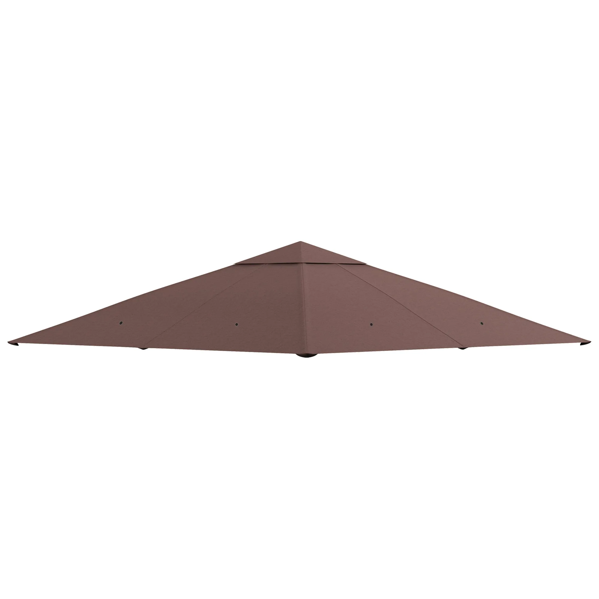 Outsunny 3x3m Garden Gazebo Replacement Roof, 180g/m² Polyester Water Resistant Gazebo Cover with 8 Drainage Holes and Air Vents, Cover Only, 298x295cm, Coffee