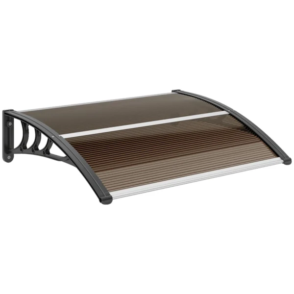 Outsunny Waterproof and Anti-UV Outdoor Canopy, in PC, PP and Aluminum, 75x100x23 cm, Brown and Black