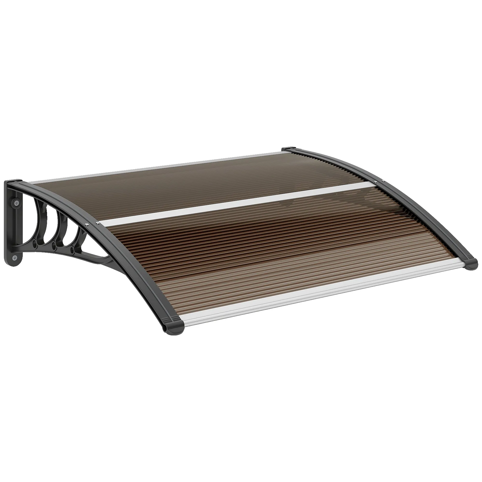Outsunny Waterproof and Anti-UV Outdoor Canopy, in PC, PP and Aluminum, 75x100x23 cm, Brown and Black