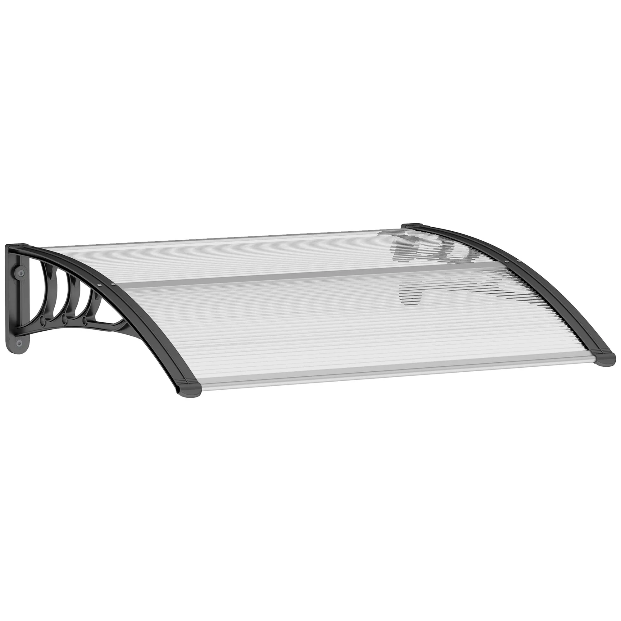 Outsunny Waterproof and Anti-UV Outdoor Canopy, in PC, PP and Aluminum, 75x100x23 cm, Transparent and Black