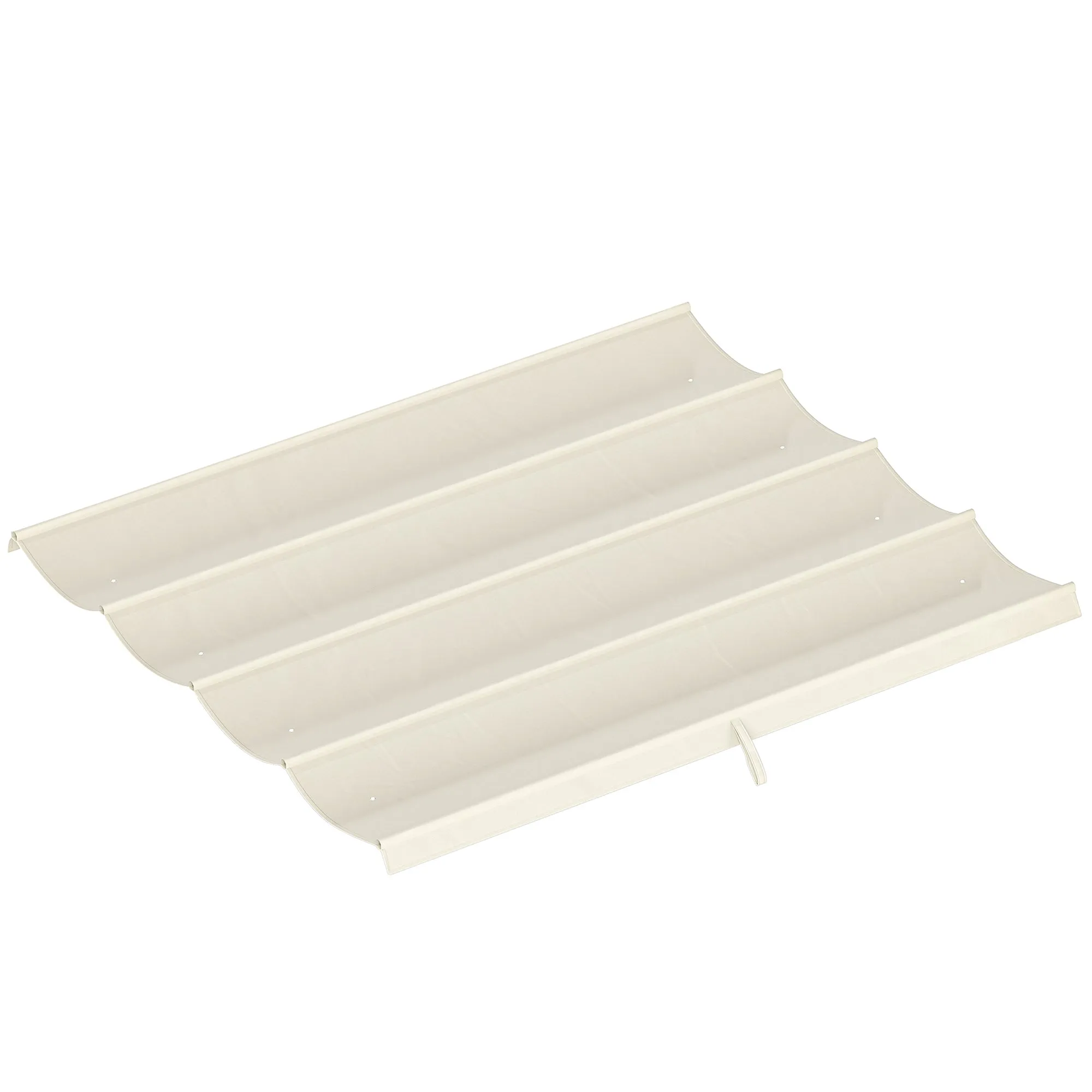 Outsunny Cream White Polyester Anti-UV Outdoor Pergola Cover with 8 Drainage Holes, 286x245 cm