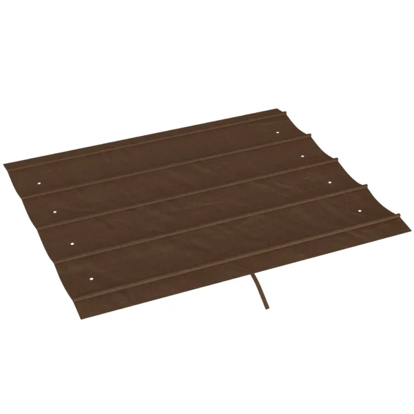 Outsunny Coffee White Polyester UV-Resistant Outdoor Pergola Cover with 8 Drainage Holes, 286x245 cm