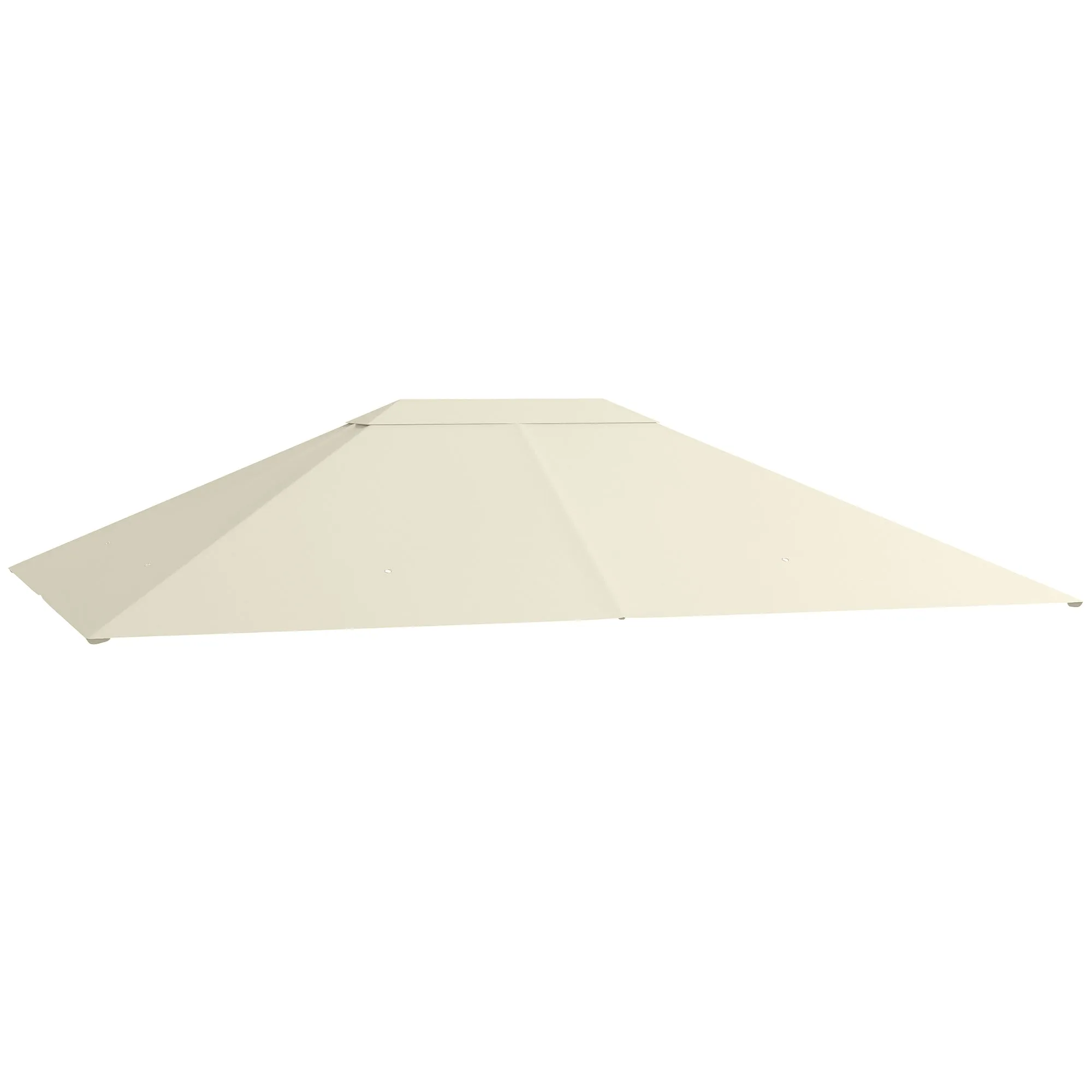 Outsunny 4x3m Replacement Roof for UV-Resistant Gazebo in Polyester with Air Vent, Cream White