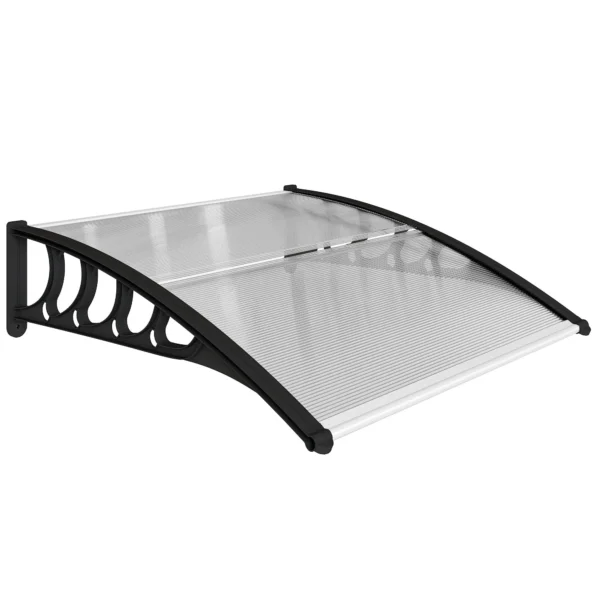 Outsunny Outdoor Polycarbonate Canopy for Doors and Windows, 103x96.5x27cm, Transparent