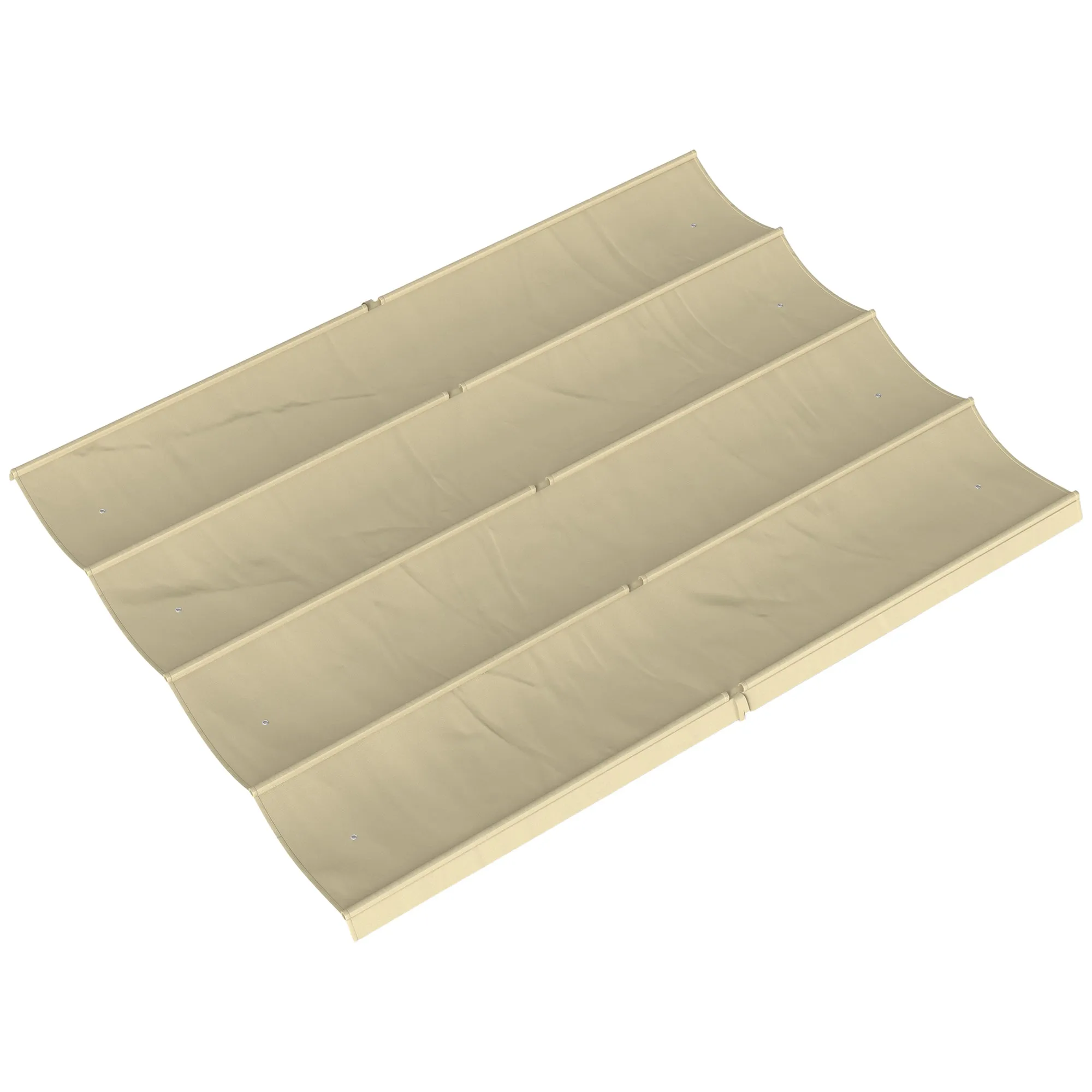 Outsunny Outdoor Pergola Cover Anti-UV in Beige Polyester with 8 Drainage Holes, 392x350 cm