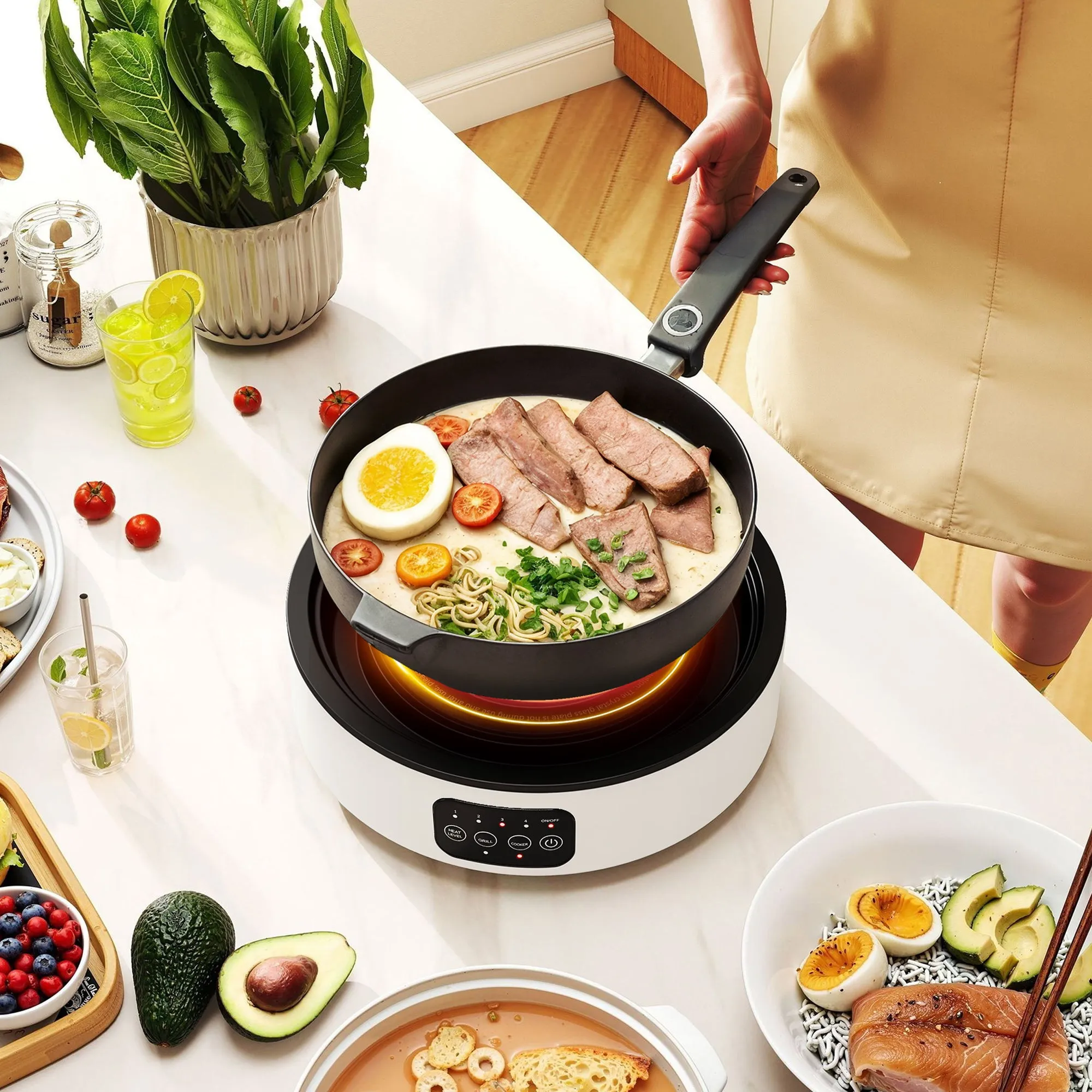 Infrared Electric Hot Plate 2000W Electric Cooker with Ø30cm Grill - Image 2