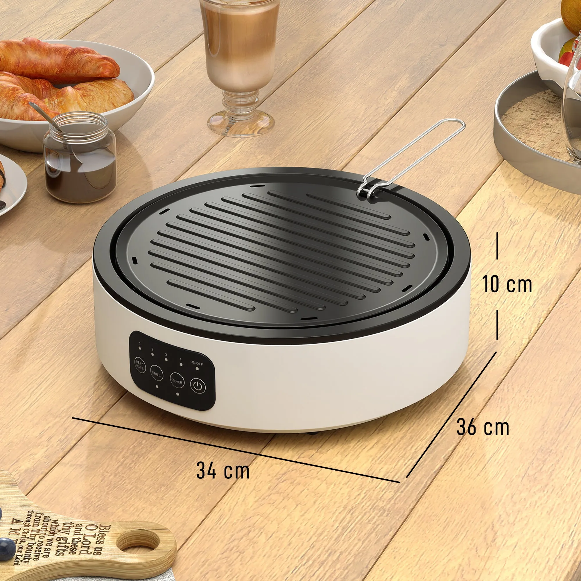 Infrared Electric Hot Plate 2000W Electric Cooker with Ø30cm Grill - Image 3