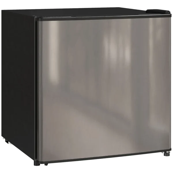 46L Mini Refrigerator with Ice Cube Tray, Reversible Door, Adjustable Temperature, Silver
