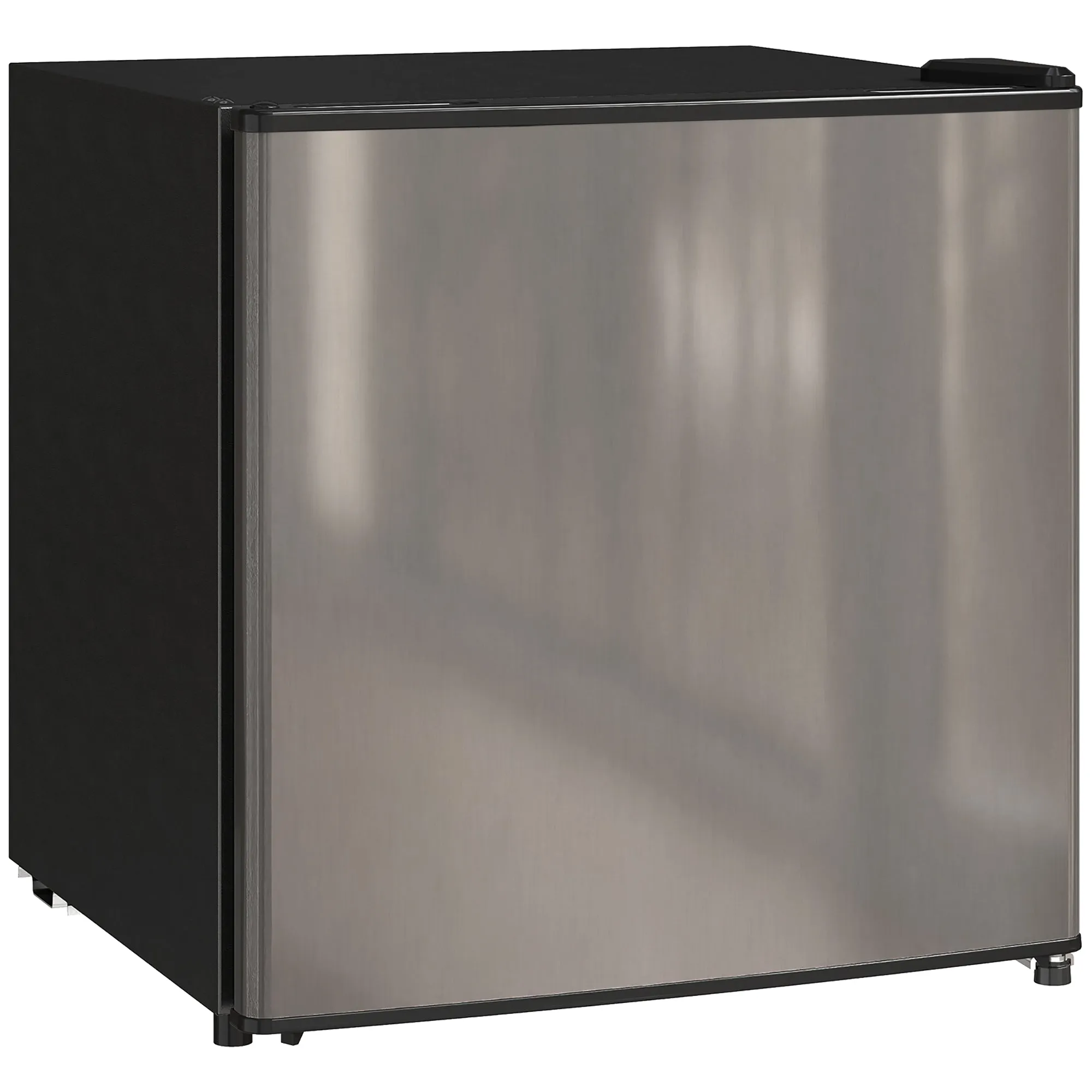 46L Mini Refrigerator with Ice Cube Tray, Reversible Door, Adjustable Temperature, Silver