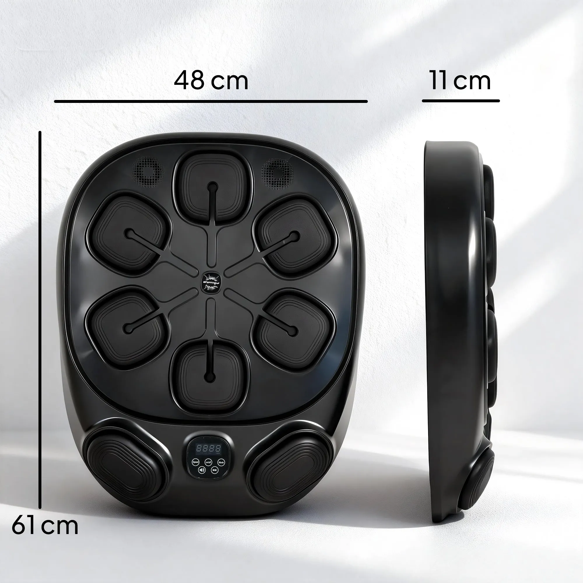 Wall-Mounted Musical Boxing Machine with 9 Modes, LED Lights and Bluetooth Connection, 61x48x11 cm, Black - Image 3