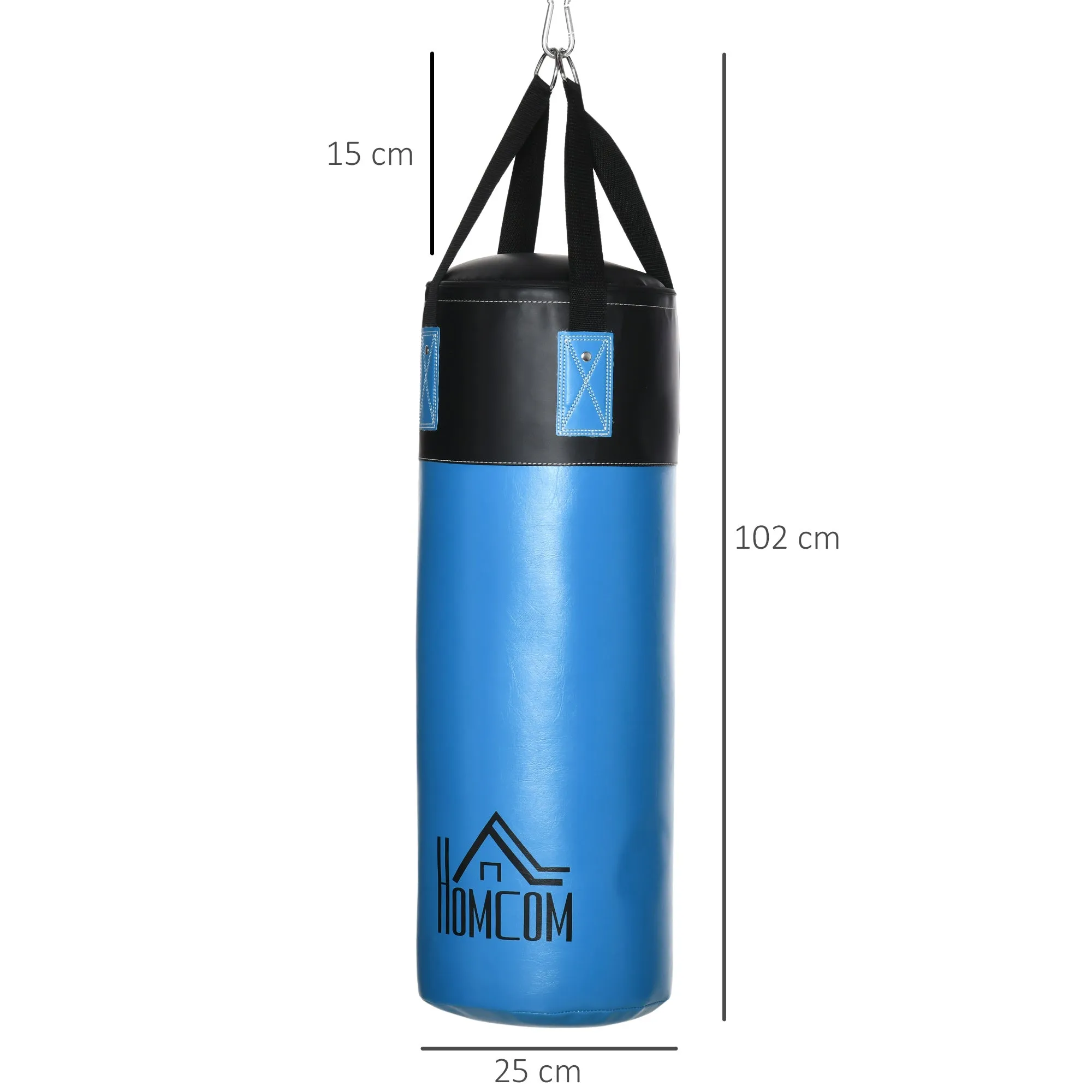 Hanging Punching Bag Set with Gloves, 3-Layer Punching Bag with Carry Bag, Blue - Image 3