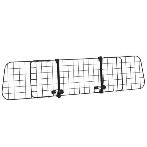 PawHut Dog Car Barrier, Adjustable Universal Dog Barrier, 91-152 x 30 cm, Black