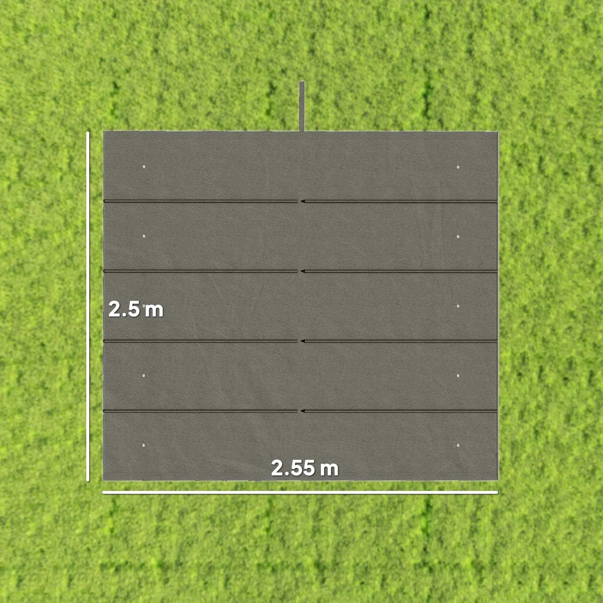Outsunny Replacement Canopy for 3x3m Gazebo with 10 Drainage Holes, Light Grey - Image 3