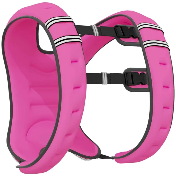 HOMCOM 8kg Breathable Weighted Vest with Storage Pocket and Shoulder Straps, Oxford Fabric, 40x35cm, Pink