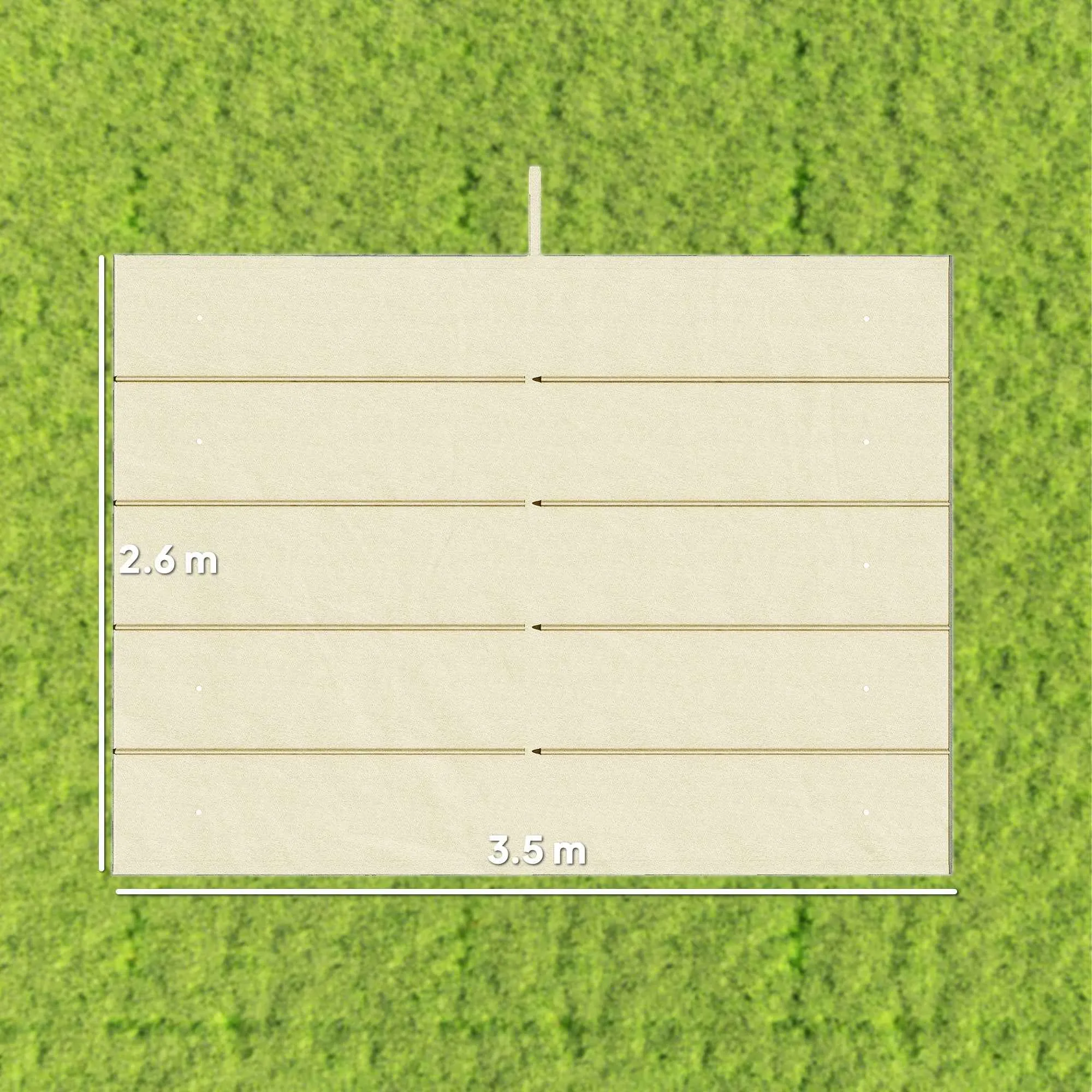 Outsunny Replacement Canopy for 3x4m Garden Gazebo Pergola in Polyester, Cream - Image 3
