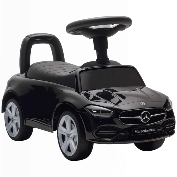 Mercedes Benz Licensed Ride-On Toy Car with Horn and Storage Space, 65x28x39 cm, Black