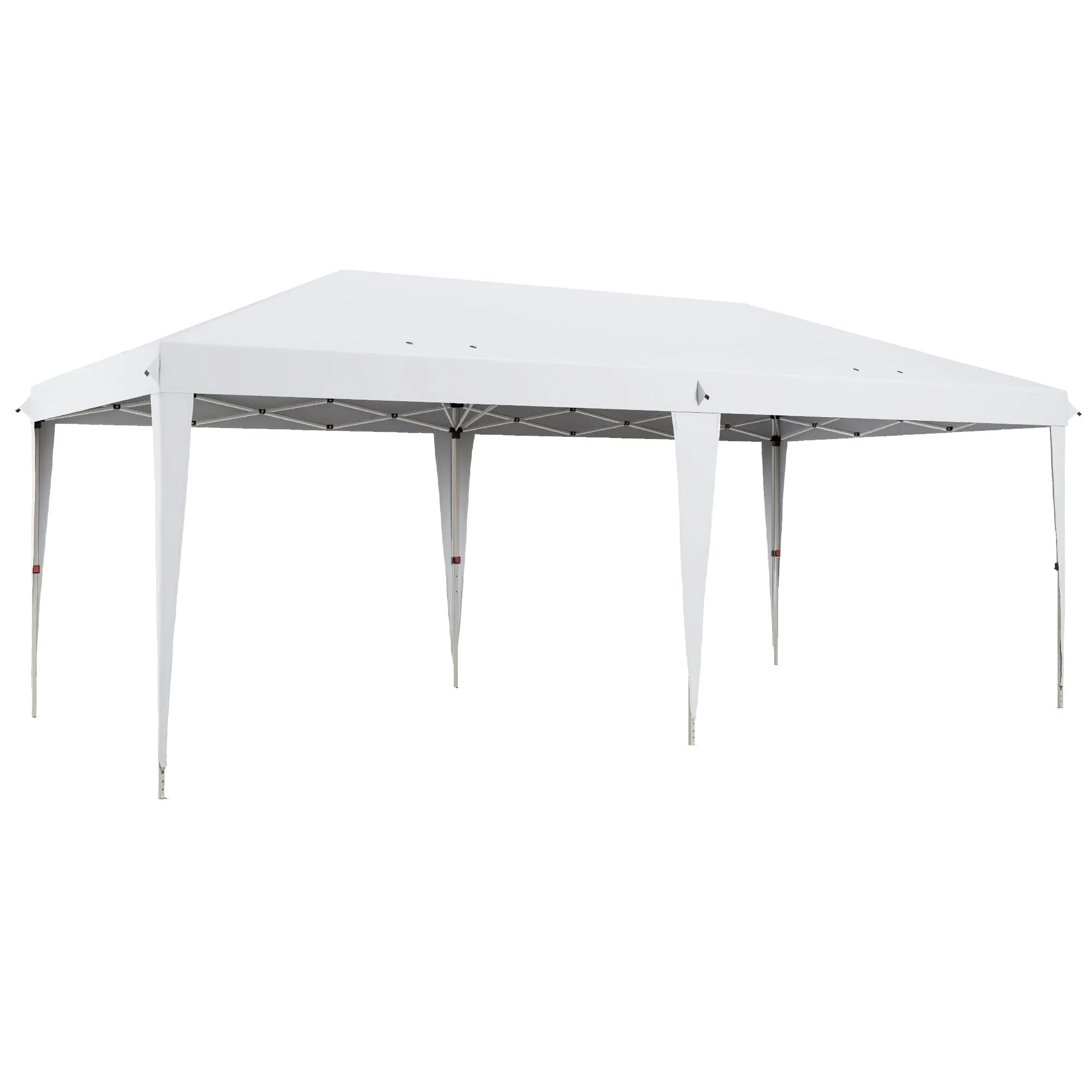 Outsunny 6x3m Pop-Up Garden Gazebo, Folding Party Tent with Carry Bag, White