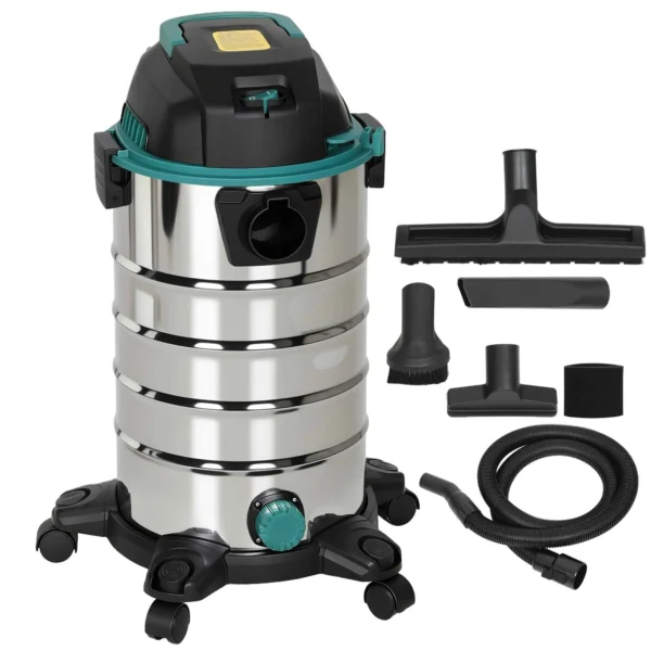 1400W 3-in-1 Wet and Dry Vacuum Cleaner, 18L Capacity, Triple Filter, and Accessories