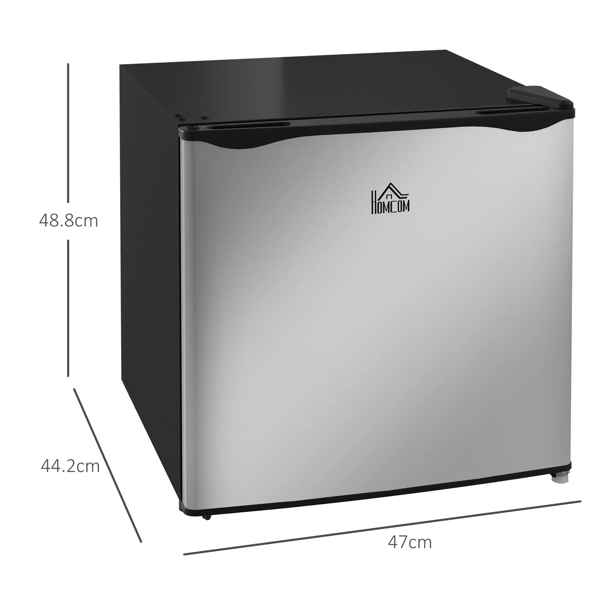 Portable Fridge 35L with Removable Shelf and Adjustable Temperature, 47x44.2x48.8 cm, Silver - Image 3